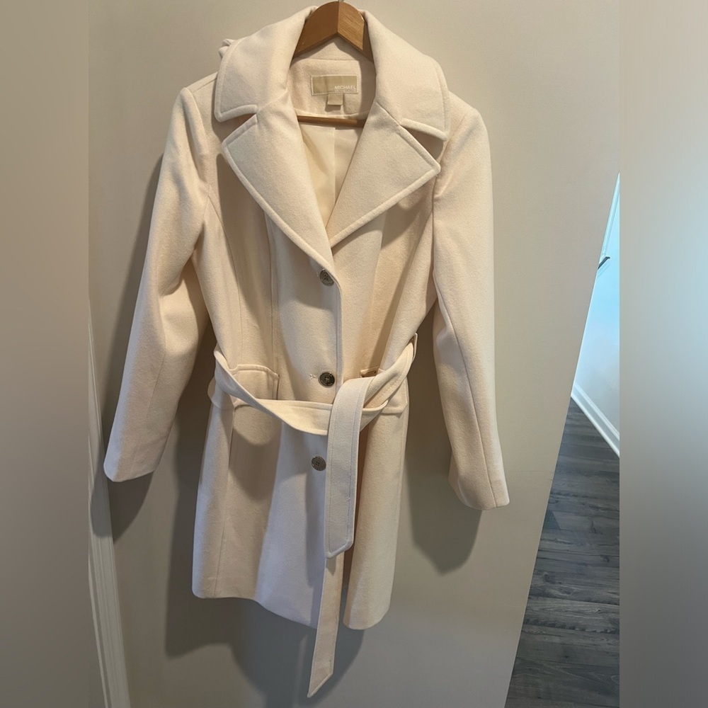 Michael Kors Hooded Belted Walker Coat